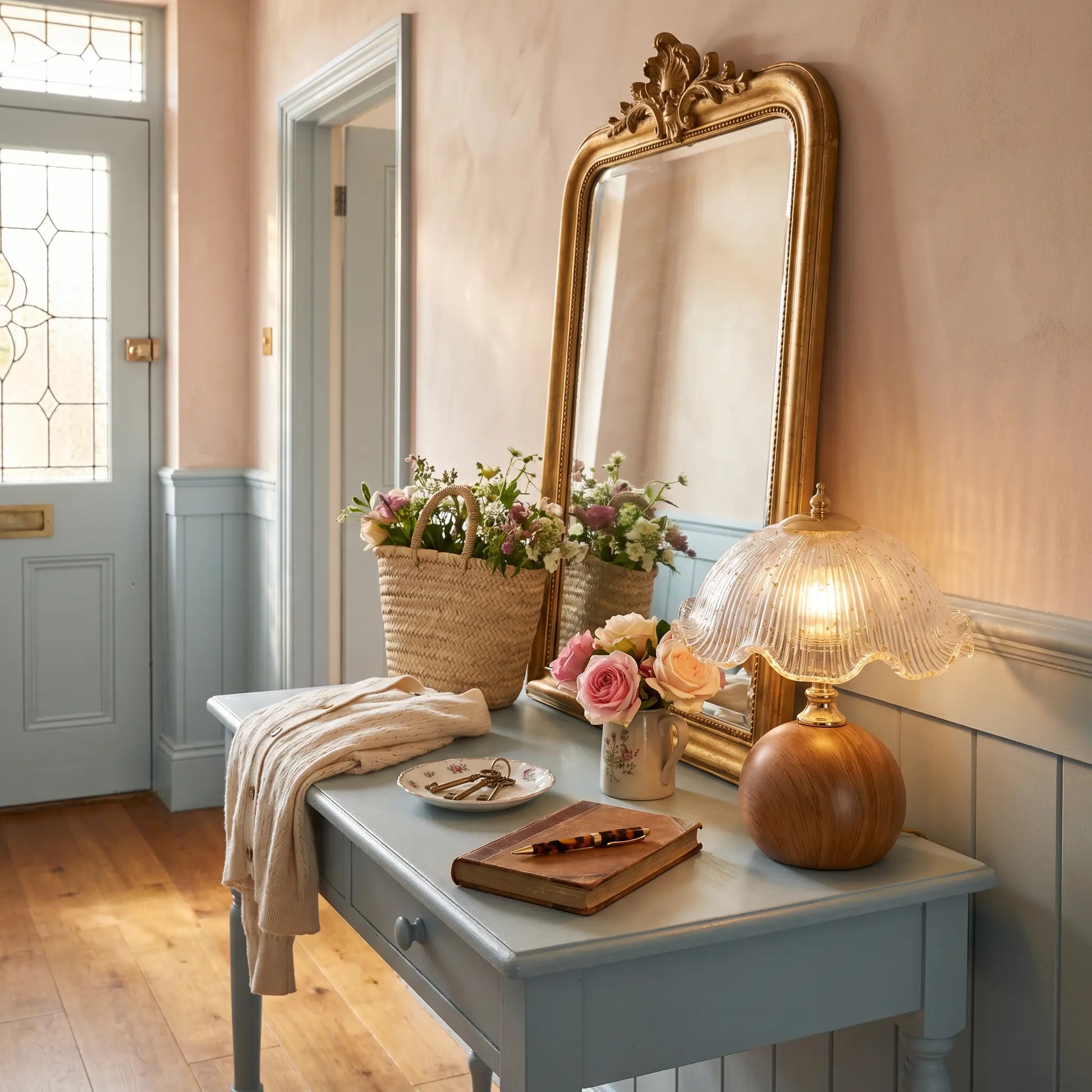 Lifestyle scene — Cream Iron Plug-In Ambient Atmosphere Bedside Lamp
