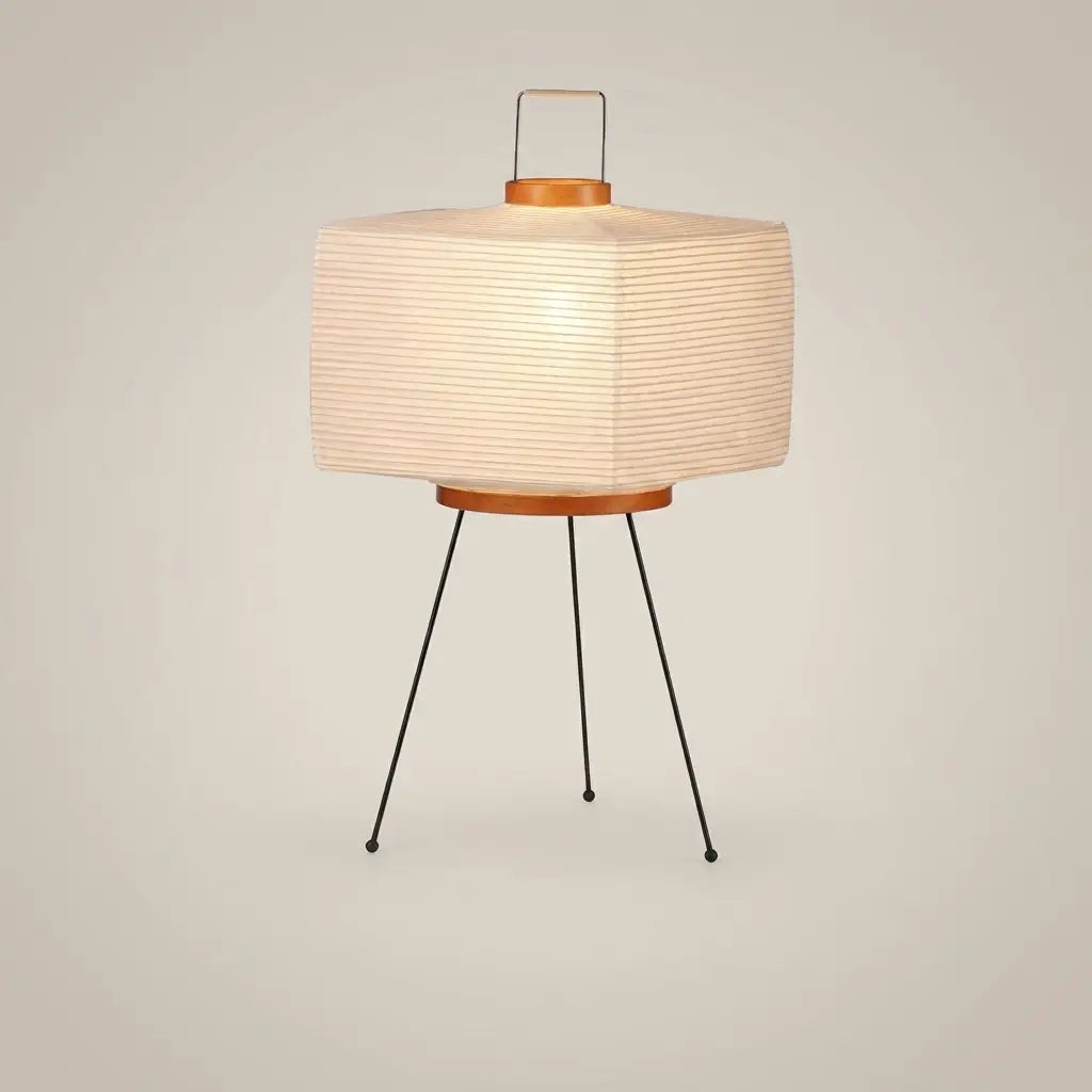 Washi Paper Square Manual Control E27 Socket Table Lamp