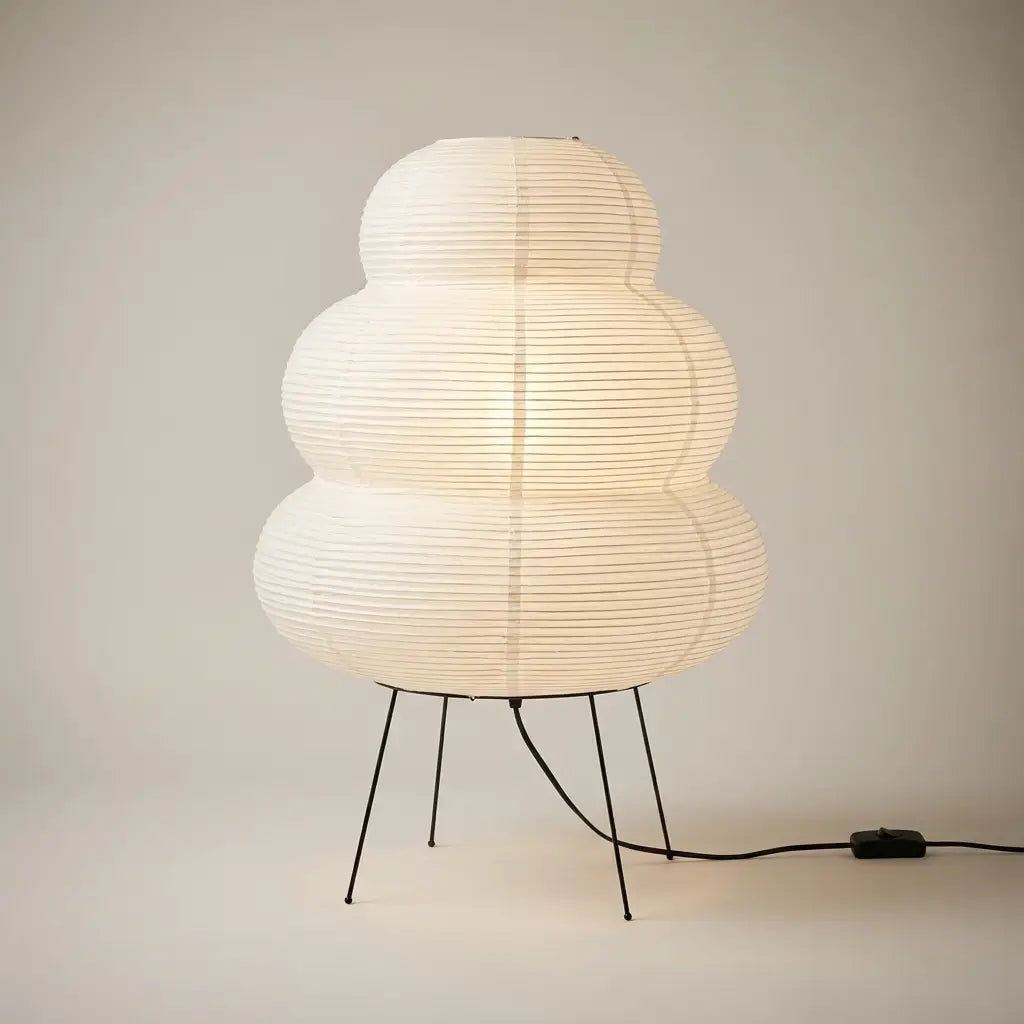 Washi Paper Square Manual Control E27 Socket Table Lamp