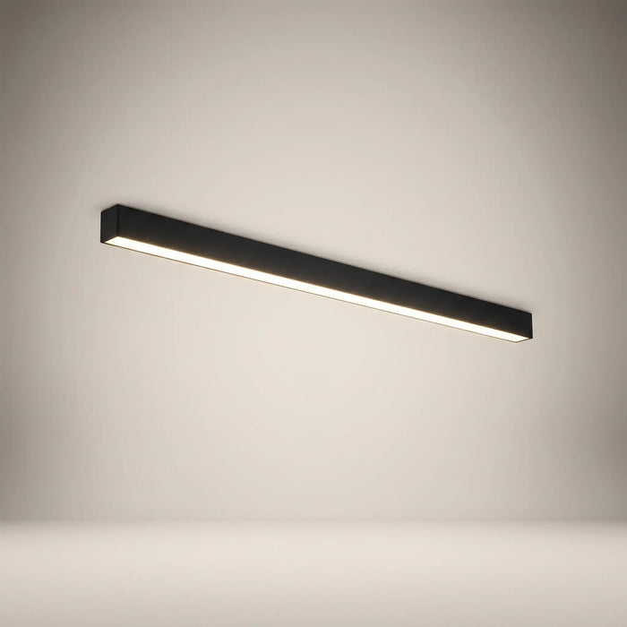 Aluminum Sand White Linear Remote Control 1-Light LED Ceiling Light