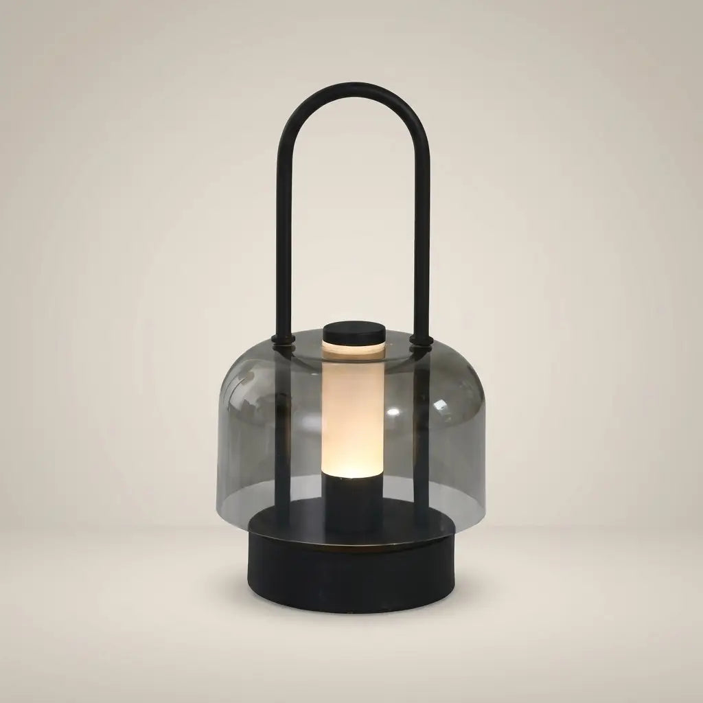 Metal Arched Touch-Control Three-Color Dimmable Portable Table Lamp