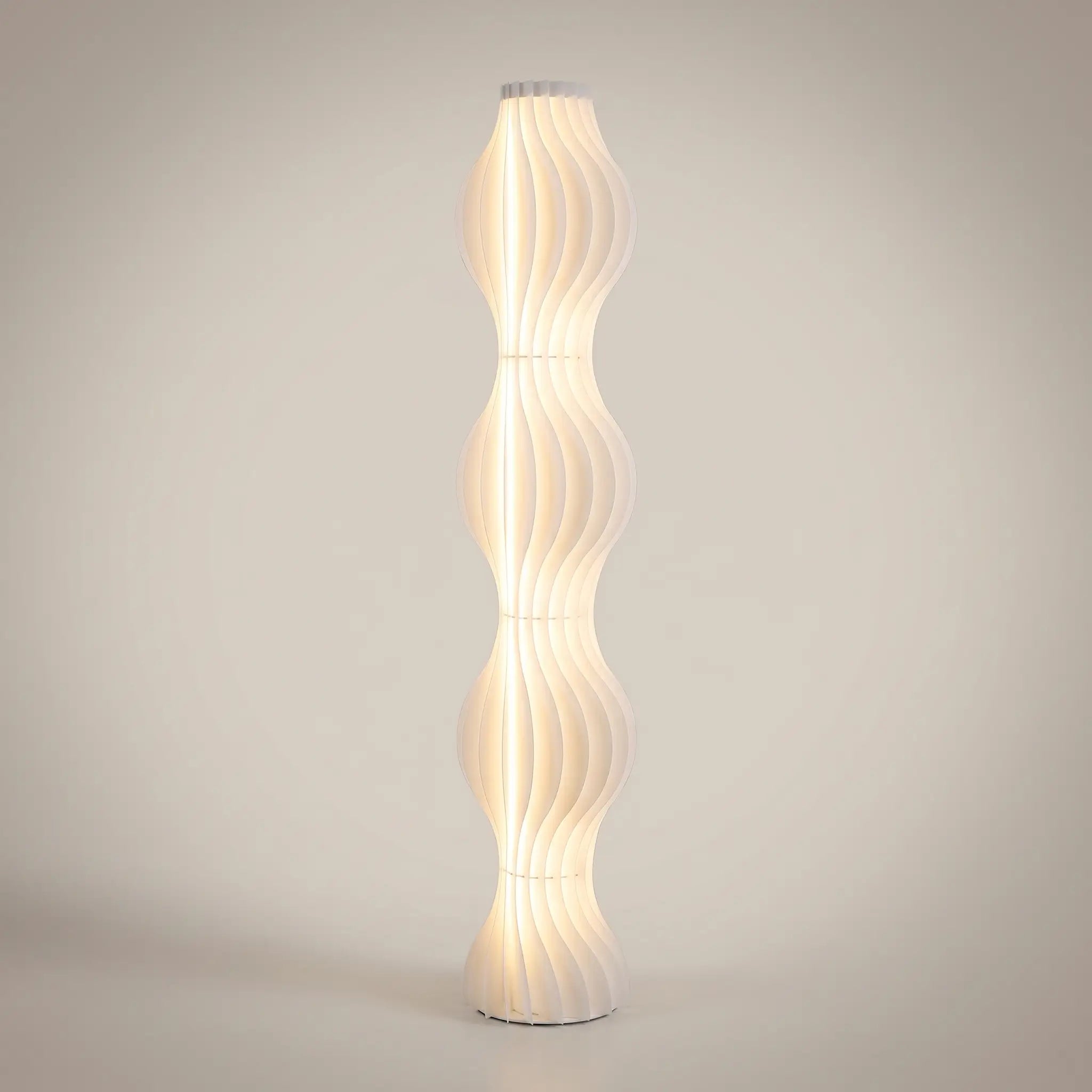 Cream Acrylic Leaf Adjustable Stepless Dimming LED Floor Lamp