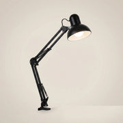 Black Adjustable Long Arm Tri-Color 12W Clip-On Table Lamp