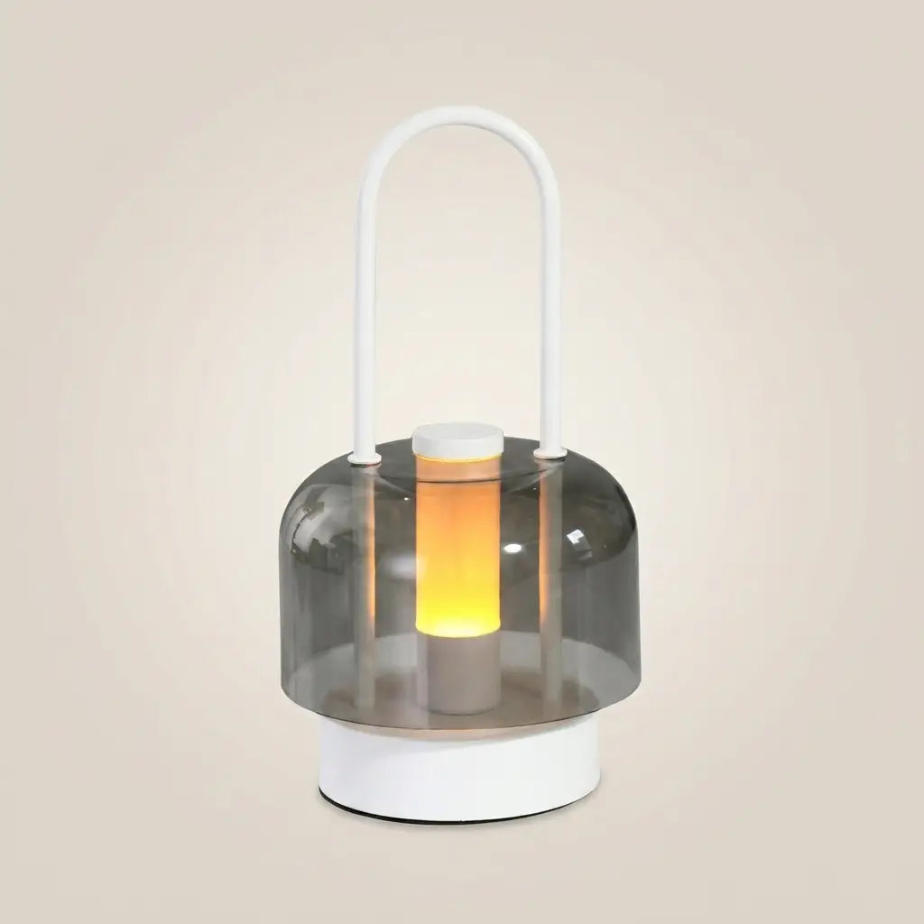 Metal Arched Touch-Control Three-Color Dimmable Portable Table Lamp