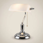 Hand-Blown Green Glass Curved Adjustable 1-Light Table Lamp