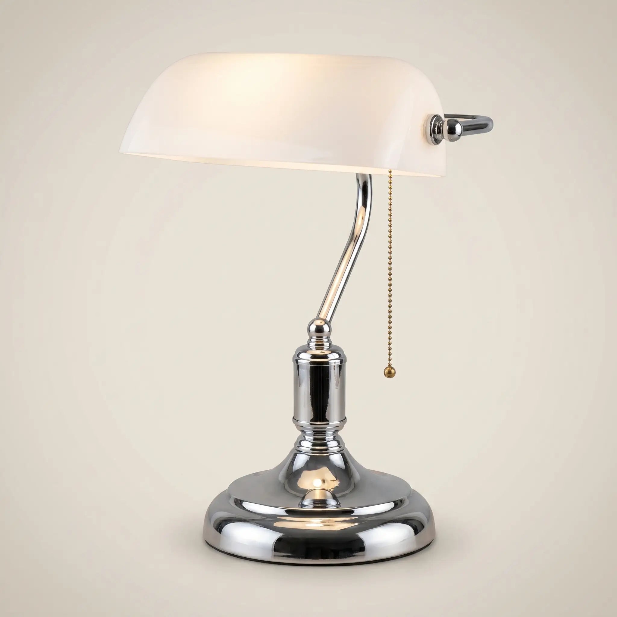Hand-Blown Green Glass Curved Adjustable 1-Light Table Lamp