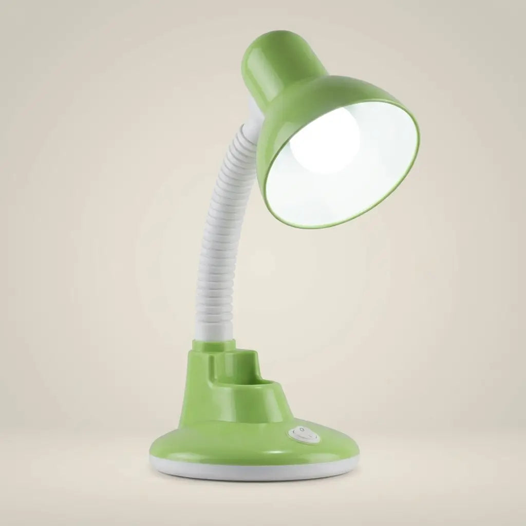 Plastic Adjustable Tri-Color Temperature E27 Plug-In Desk Lamp